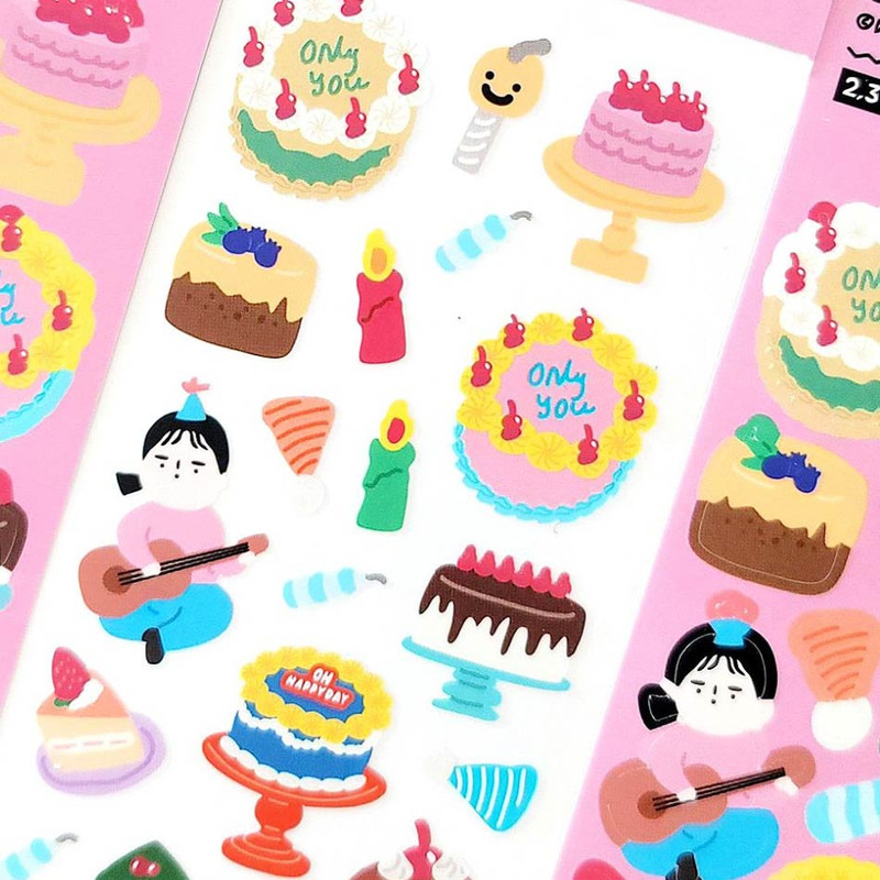 Detail of DALPAPER Everyday Occurrence Cake Party Slim Paper Sticker