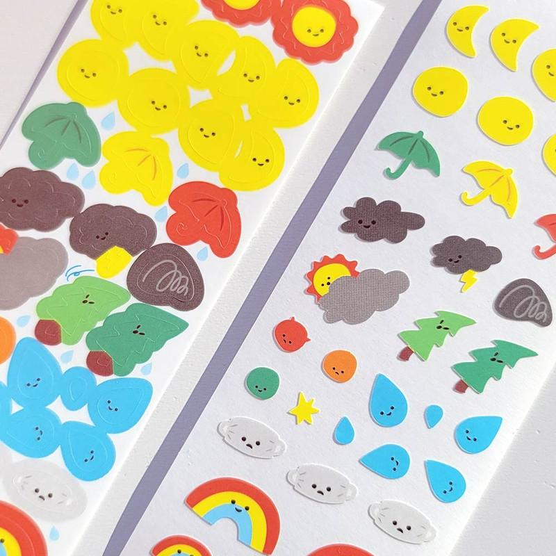 Detail of DALPAPER Today's Weather Slim Paper Sticker Detail of DALPAPER Today's Weather Slim Paper Sticker