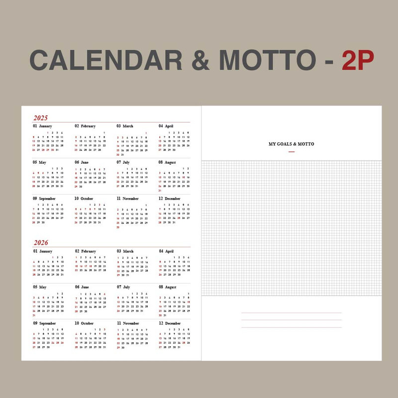 Calendar & Motto - Wanna This 2025 The Classic B5 Dated Monthly Planner