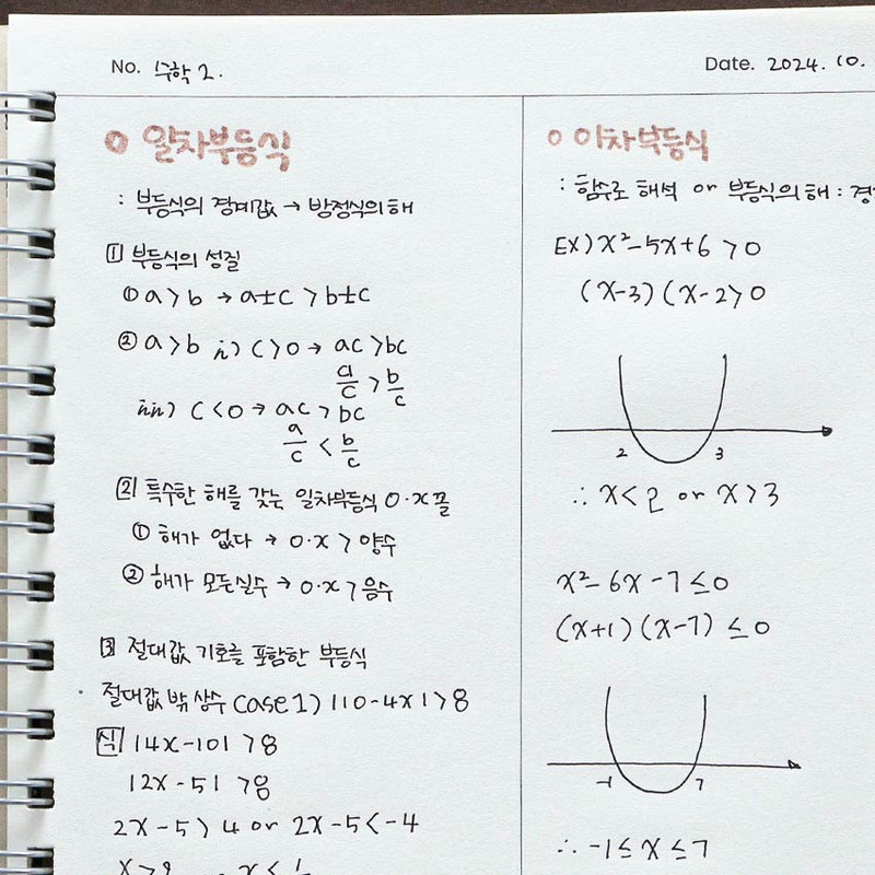 Usage example of Indigo Tenschool 250 Math Notebook