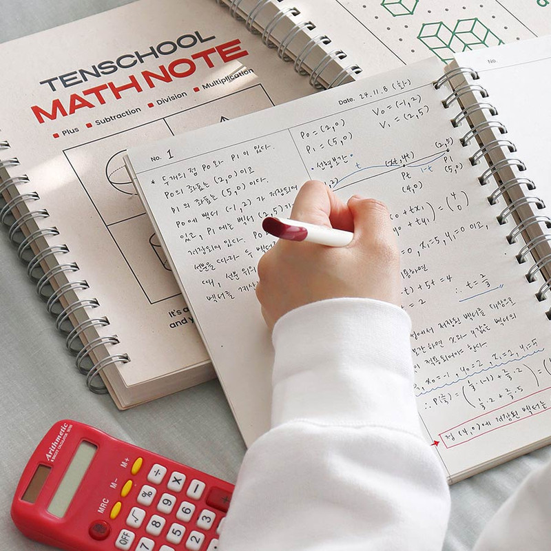 Usage example of Indigo Tenschool 250 Math Notebook