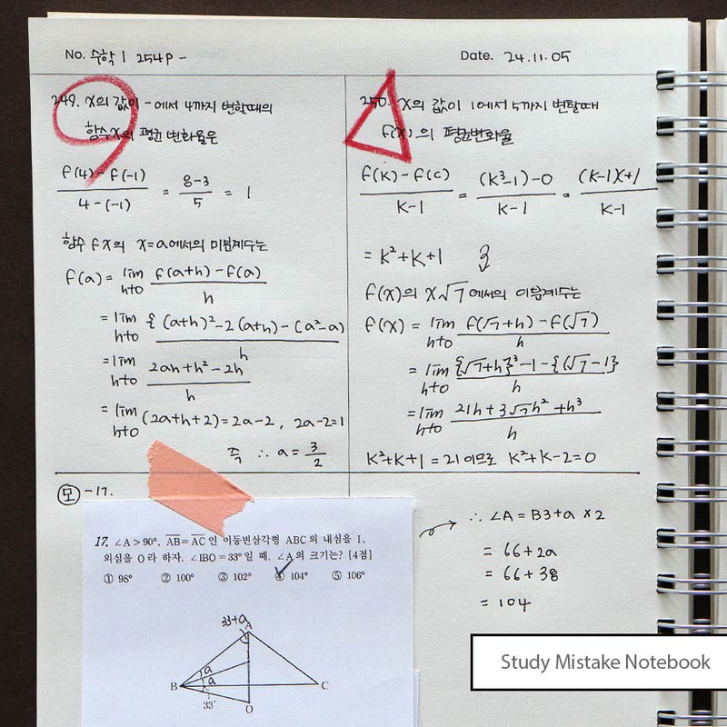 Usage example of Indigo Tenschool 250 Math Notebook