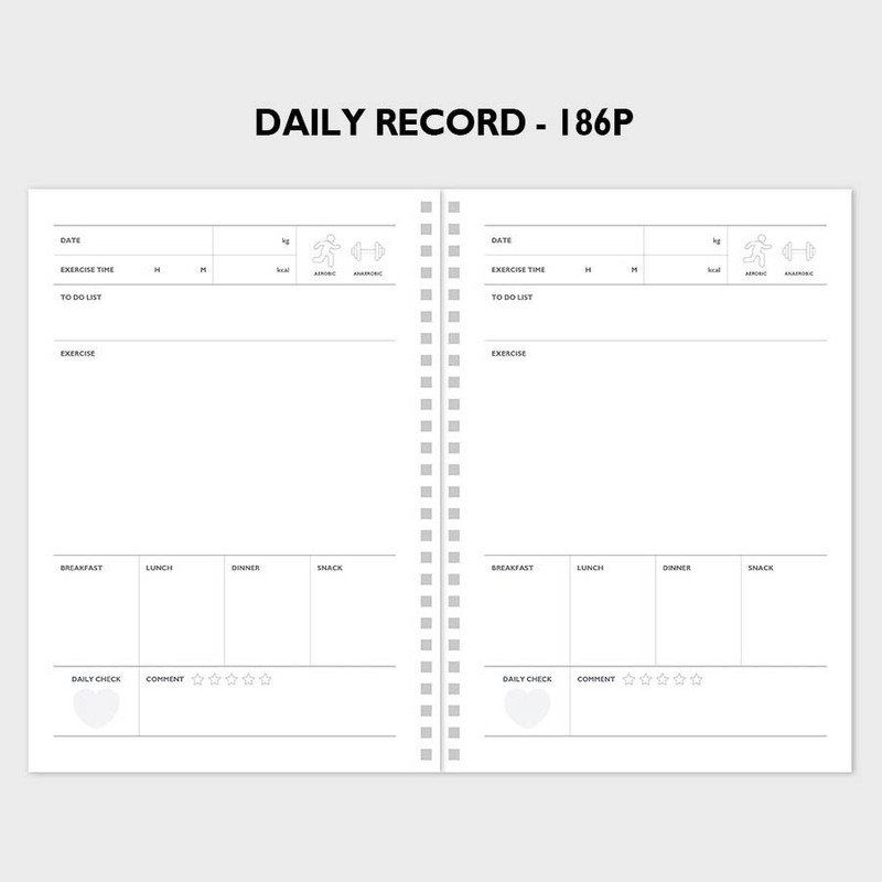 Daily record - Indigo Gibon Exercise Health A5 Undated  Daily Journal Daily record - Indigo Gibon Exercise Health A5 Undated  Daily Journal