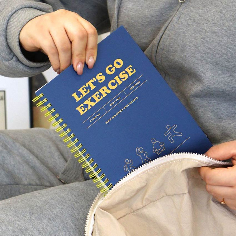 A5 size - Indigo Gibon Exercise Health A5 Undated  Daily Journal A5 size - Indigo Gibon Exercise Health A5 Undated  Daily Journal