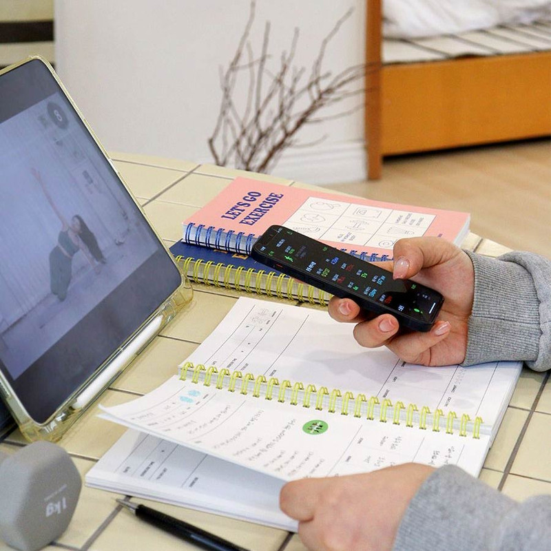 Usage example of Indigo Gibon Exercise Health A5 Undated  Daily Journal Usage example of Indigo Gibon Exercise Health A5 Undated  Daily Journal