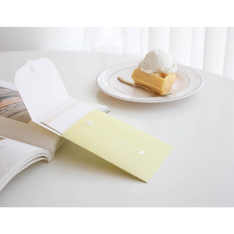 Velcro closure - Somssi Yellow Flower Elegant Enveope