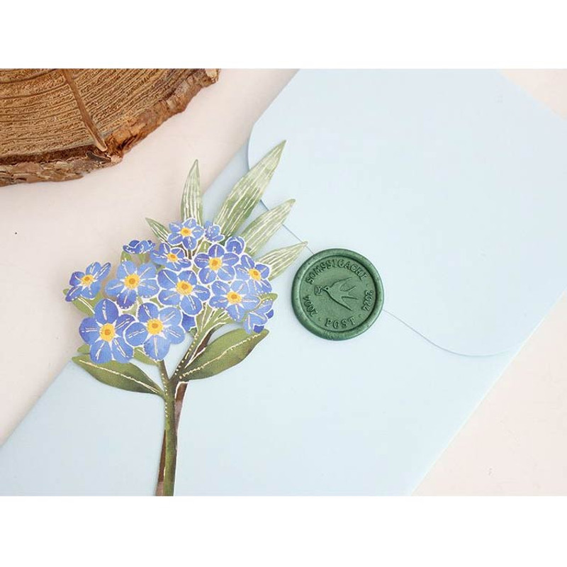 Detail of Somssi Paper Flower Forget Me Not Letter And Envelope Set Detail of Somssi Paper Flower Forget Me Not Letter And Envelope Set