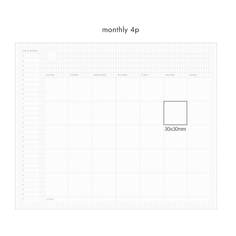 Monthly - Be On D Daily Sequence 1 Month Hourly Schedule Undated Daily Planner