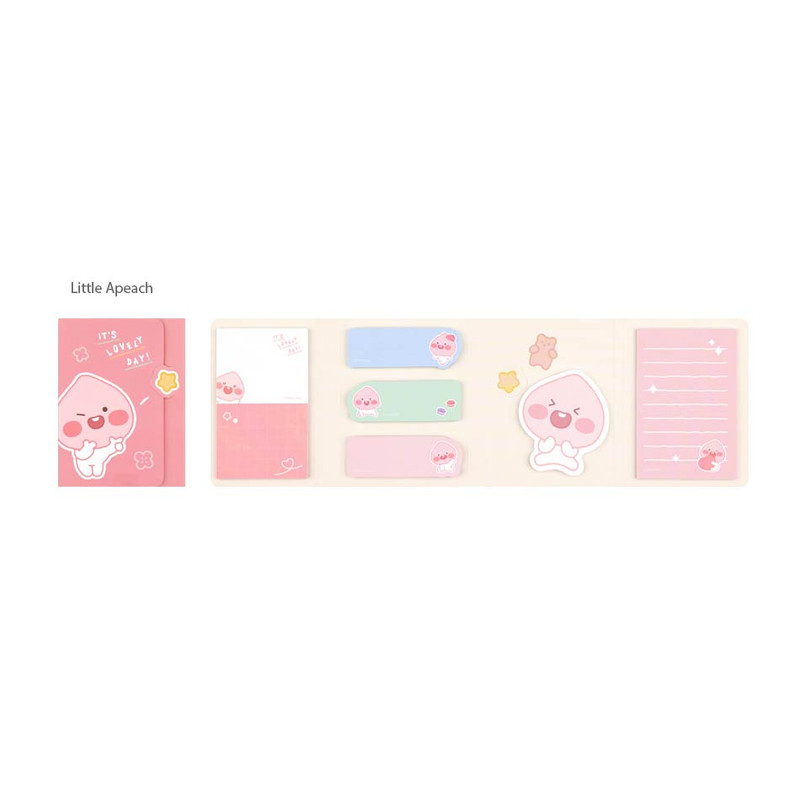 Little Apeach - Kakao Friends Little Friends Lovely Sticky Notepad Little Apeach - Kakao Friends Little Friends Lovely Sticky Notepad