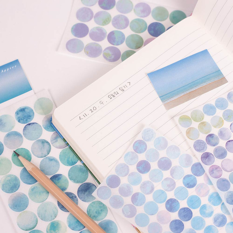 Usage example of Appree Noon Sea Circle Removable Sticker Pack 6 Sheets Usage example of Appree Noon Sea Circle Removable Sticker Pack 6 Sheets