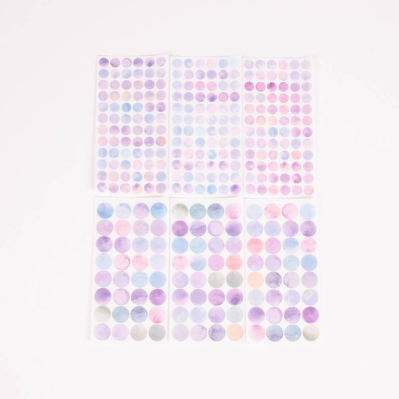 Pack of 6 sheets - Appree Sunset Sea Circle Removable Sticker Pack 6 Sheets Pack of 6 sheets - Appree Sunset Sea Circle Removable Sticker Pack 6 Sheets