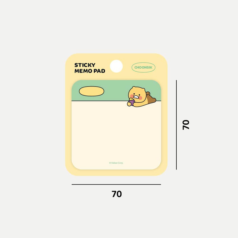 Size - Kakao Friends Round Square Memo Sticky Notepad