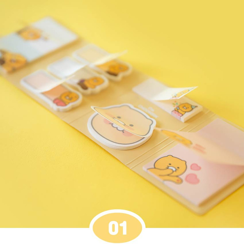 Variety of Adhesive Sides - Kakao Friends Choonsik Folding Sticky Notepad Variety of Adhesive Sides - Kakao Friends Choonsik Folding Sticky Notepad
