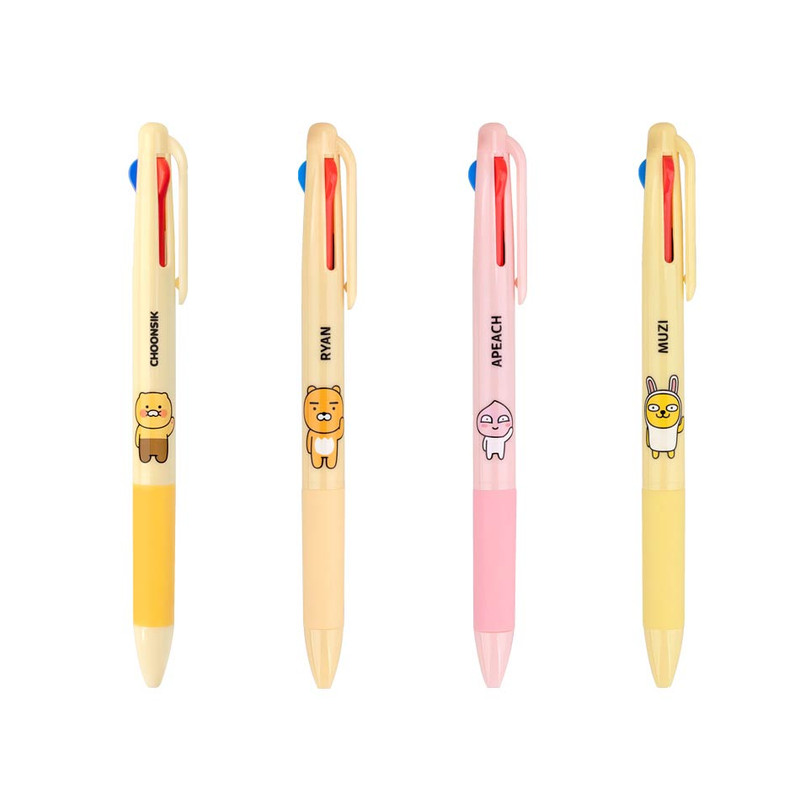 Option - Kakao Friends 3 Color 0.7mm Multi Ballpoint Pen Option - Kakao Friends 3 Color 0.7mm Multi Ballpoint Pen