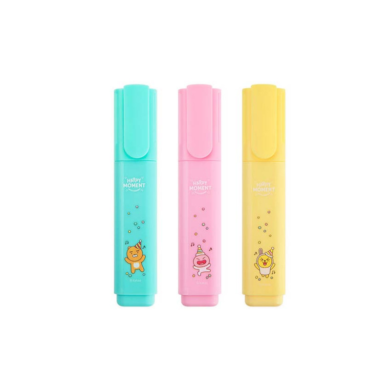 Kakao Friends Happy Moment Pastel Highlighter Set