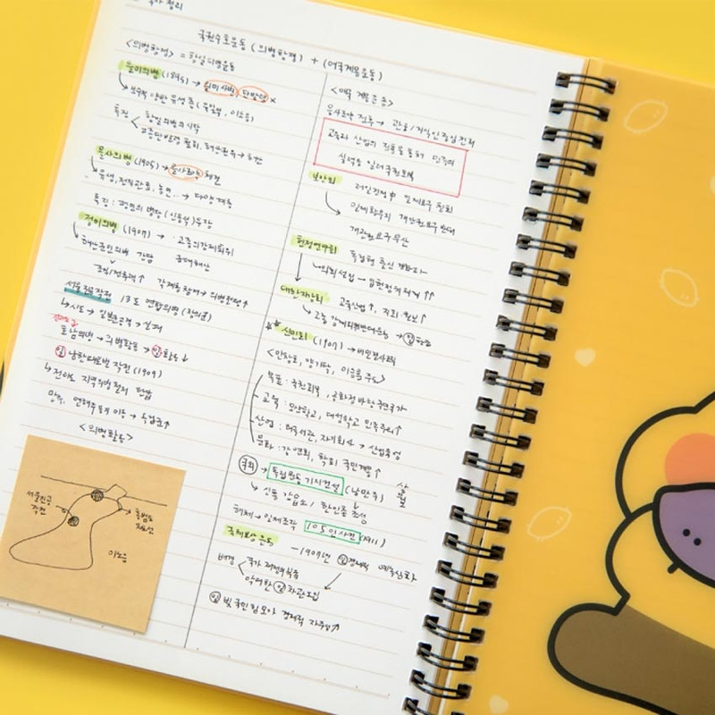 Usage example of Kakao Friends Choonsik A5 PP Index Lined Notebook Usage example of Kakao Friends Choonsik A5 PP Index Lined Notebook