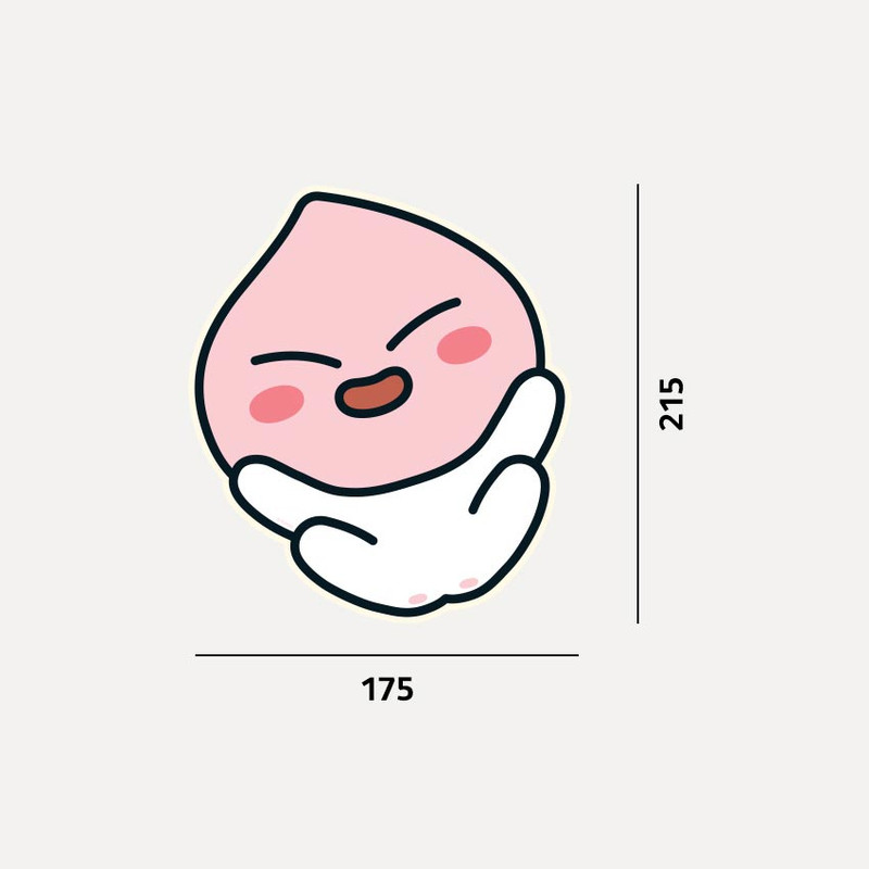 Size - Kakao Friends PVC Shaped Mouse Pad