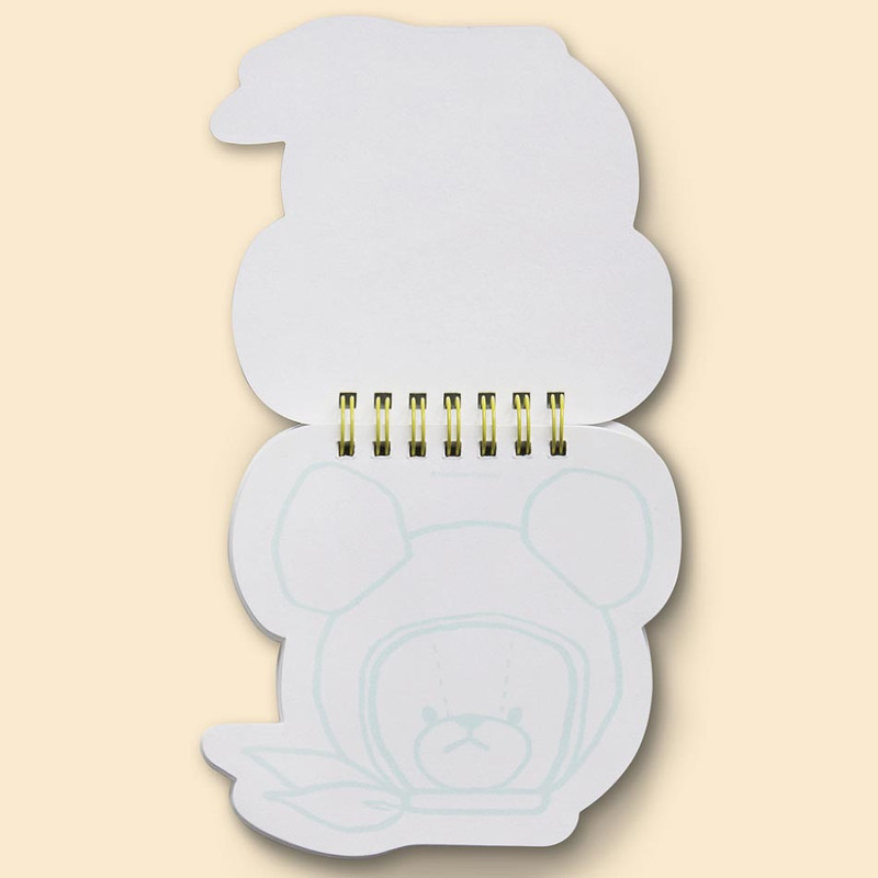 Blue - Icons Bear's School Jackie Shape Notepad Blue - Icons Bear's School Jackie Shape Notepad