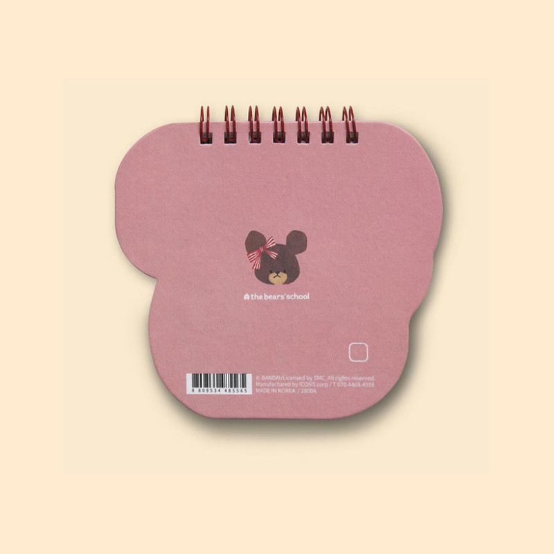 Pink - Icons Bear's School Jackie Shape Notepad Pink - Icons Bear's School Jackie Shape Notepad