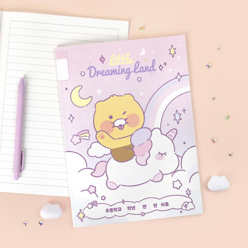 Usage example of Kakao Friends Dreaming Land B5 School Lined Notebook Pack Usage example of Kakao Friends Dreaming Land B5 School Lined Notebook Pack