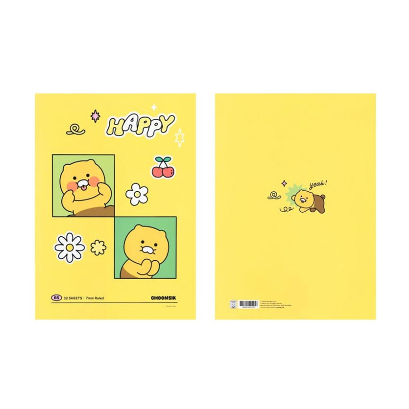 Choonsik - Kakao Friends Say Cheese B5 School Lined Notebook Pack Choonsik - Kakao Friends Say Cheese B5 School Lined Notebook Pack