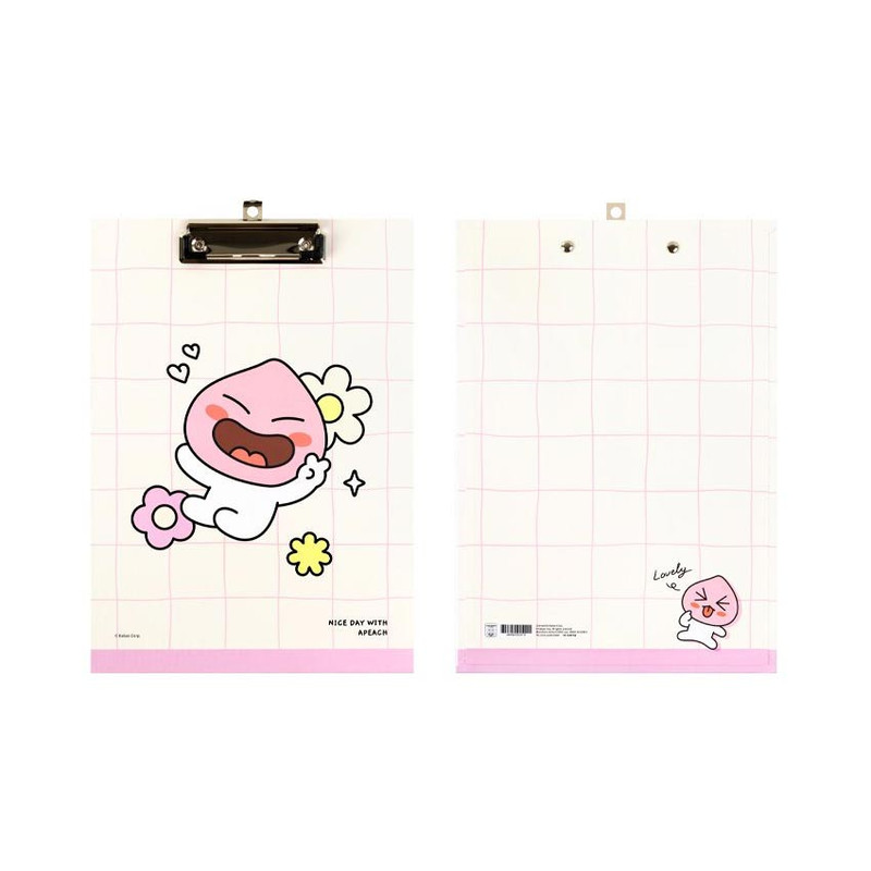 Apeach - Kakao Friends Say Cheese A4 Clipboard File Holder Apeach - Kakao Friends Say Cheese A4 Clipboard File Holder