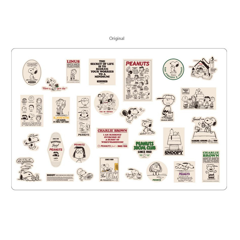 Original - PEANUTS Snoopy Paper Sticker Pack Original - PEANUTS Snoopy Paper Sticker Pack