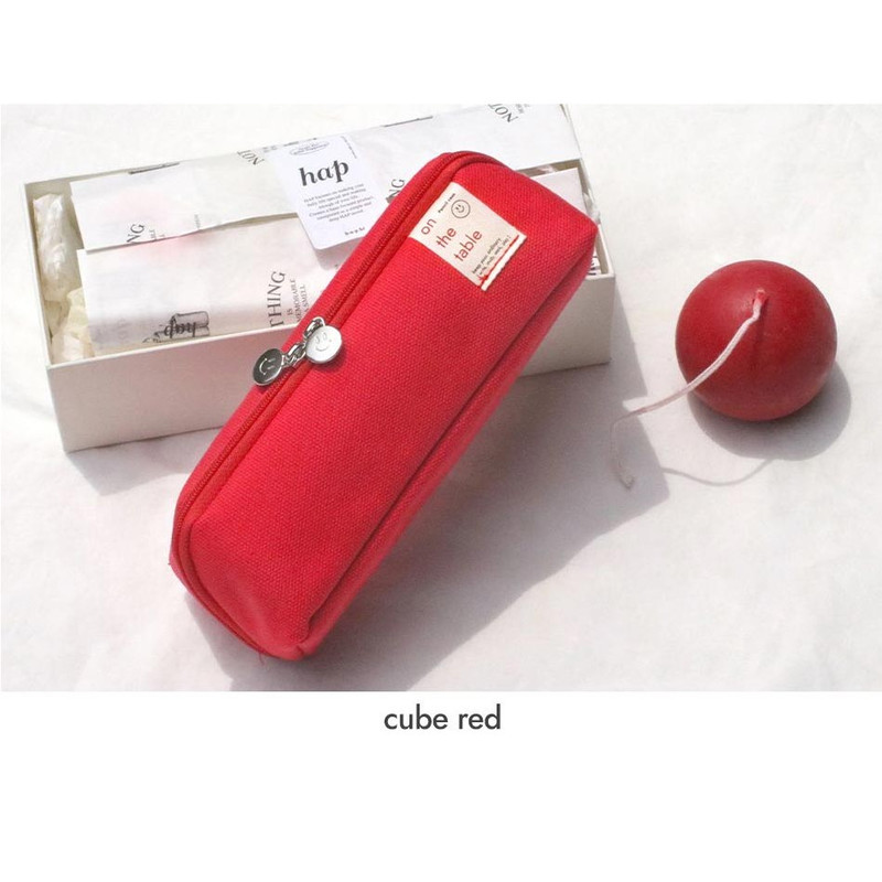 Red - Be On D On The Table Cube Zipper Pencil Case Red - Be On D On The Table Cube Zipper Pencil Case