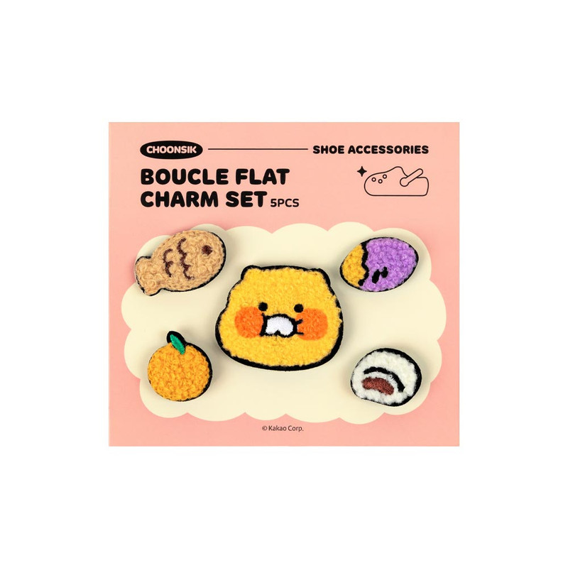 Kakao Friends Choonsik Boucle Flat Shoes Charm Set
