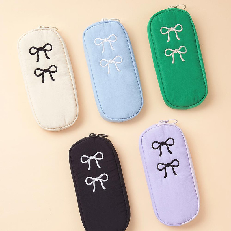 5 color - Antenna Shop Soft And Ribbon Zipper Pencil Case 5 color - Antenna Shop Soft And Ribbon Zipper Pencil Case
