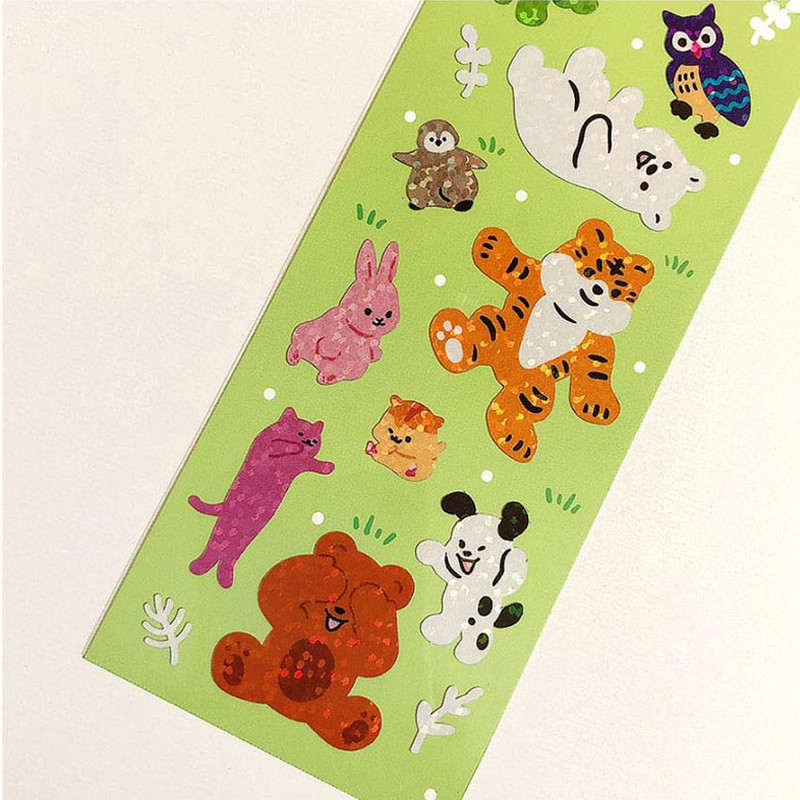 Detail of pureureum design Red Light Green Light Holographic Sticker