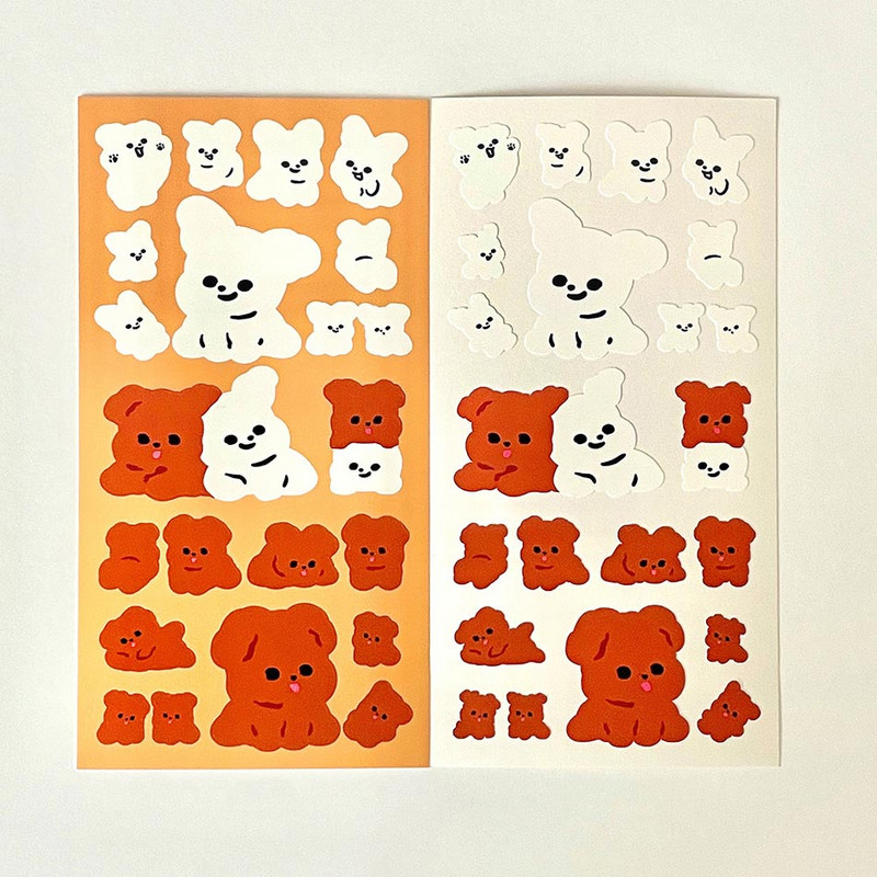 Matte coated paper sticker - pureureum design Titi And Pupu Paper Sticker