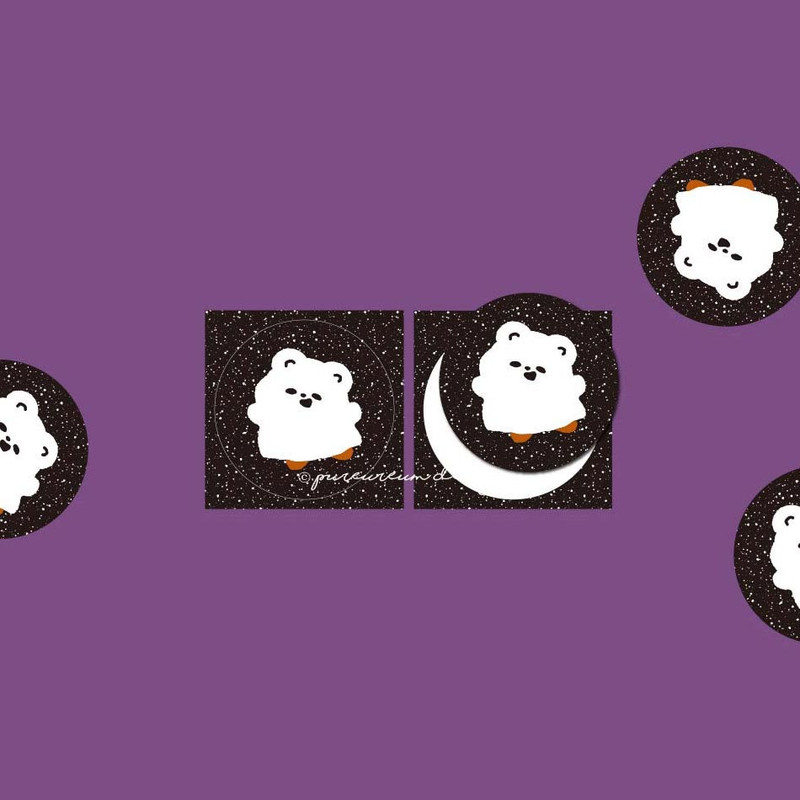 Detail of pureureum design Cupid Bear Halloween Sticker Pack