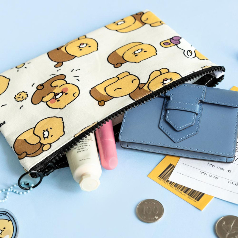 Usage example of Kakao Friends Choonsik Pattern Medium Cotton Flat Pouch