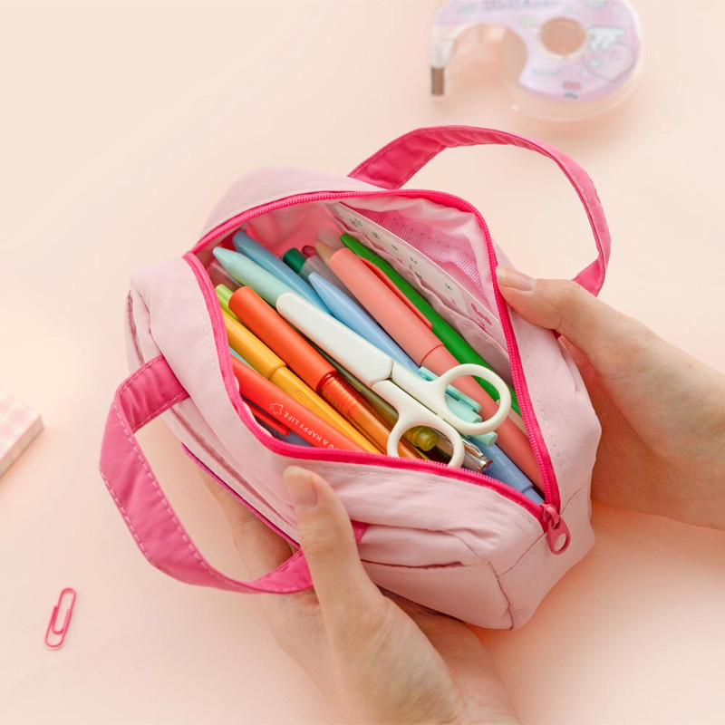 Stores up to 50 pencils - Kakao Friends Say Cheese Pencil Case with Handle Stores up to 50 pencils - Kakao Friends Say Cheese Pencil Case with Handle