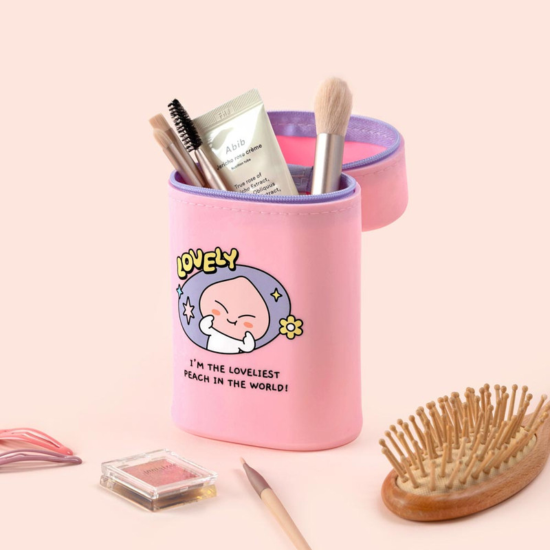 Apeach - Kakao Friends Say Cheese Silicone Stranding Pencil Case Apeach - Kakao Friends Say Cheese Silicone Stranding Pencil Case