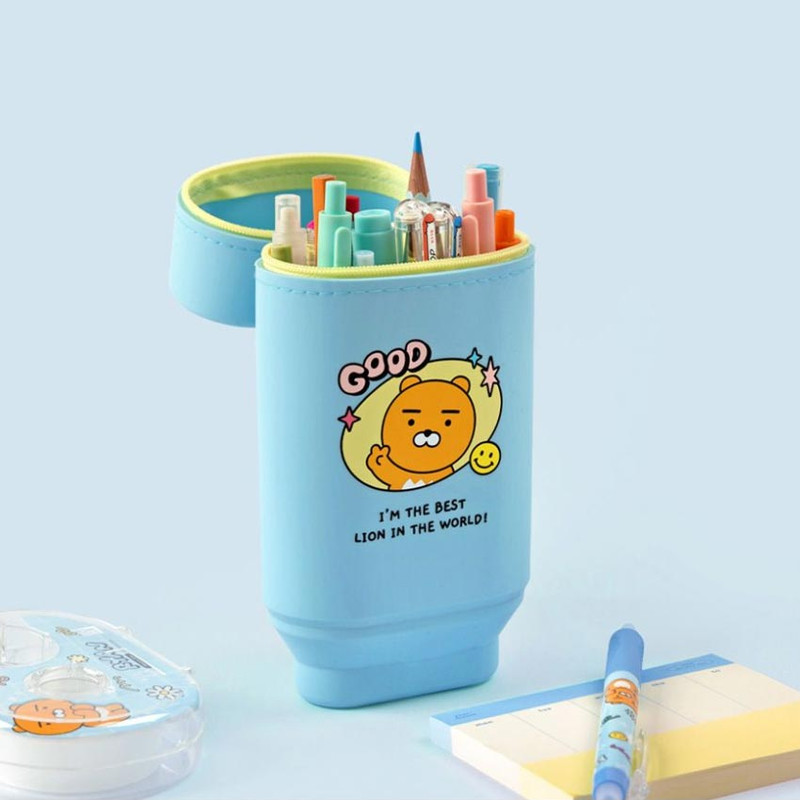 Standing pen pouch - Kakao Friends Say Cheese Silicone Stranding Pencil Case Standing pen pouch - Kakao Friends Say Cheese Silicone Stranding Pencil Case