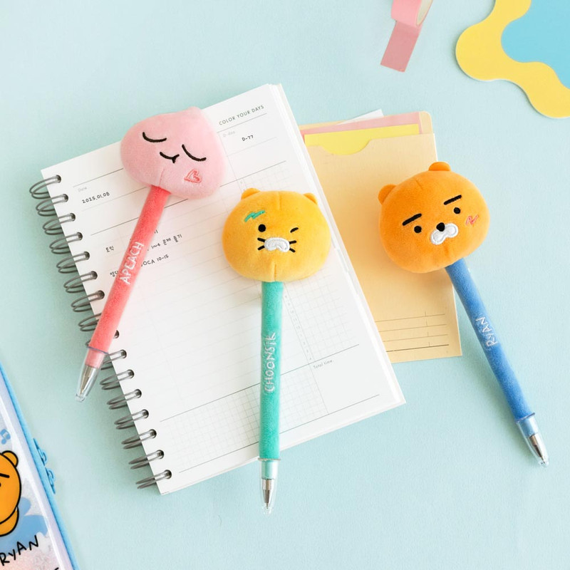 Kakao Friends Plush 0.5mm Black Ballpoint Pen Kakao Friends Plush 0.5mm Black Ballpoint Pen