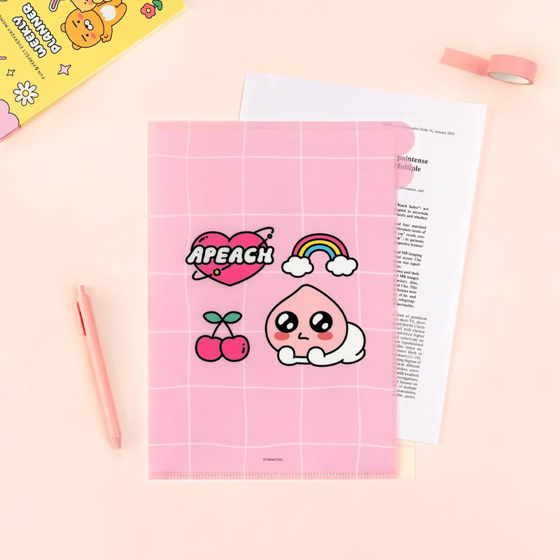 Usage example of Kakao Friends Say Cheese A4 5 Pocket File Holder Usage example of Kakao Friends Say Cheese A4 5 Pocket File Holder