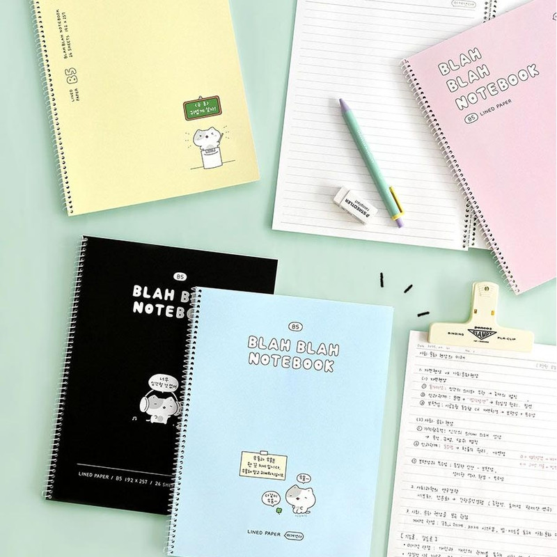 Iconic Blah Blah B5 Spiral Lined Notebook Iconic Blah Blah B5 Spiral Lined Notebook