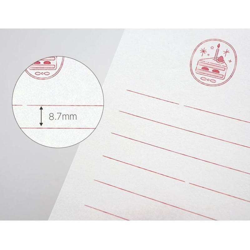 8.7mm lined spacing -  Dash And Dot With Much Love Mini Letter Set 8.7mm lined spacing -  Dash And Dot With Much Love Mini Letter Set