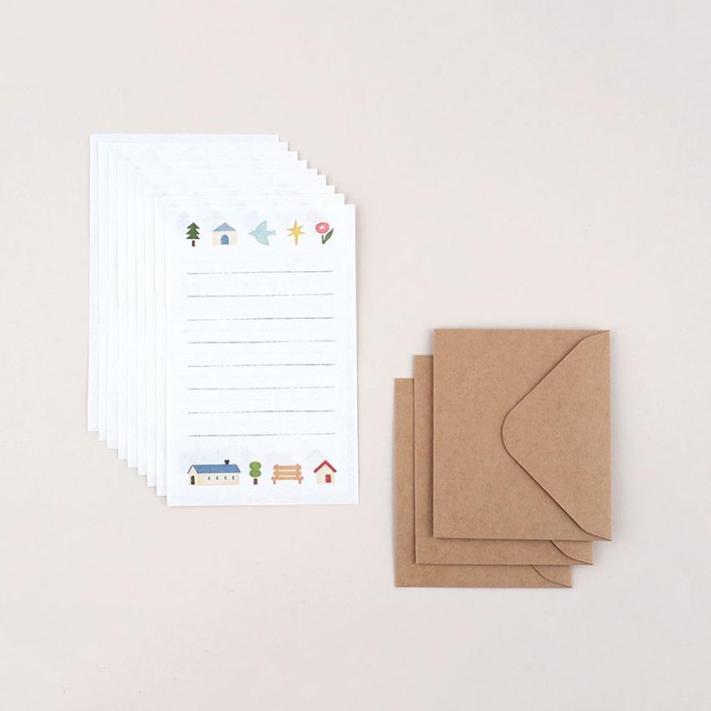 Set of 9 letter papers and 3 envelopes - Dash And Dot Our Cozy Days Letter And Envelope Set Set of 9 letter papers and 3 envelopes - Dash And Dot Our Cozy Days Letter And Envelope Set