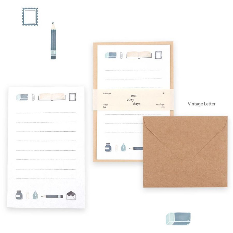 Vintage letter - Dash And Dot Our Cozy Days Letter And Envelope Set Vintage letter - Dash And Dot Our Cozy Days Letter And Envelope Set