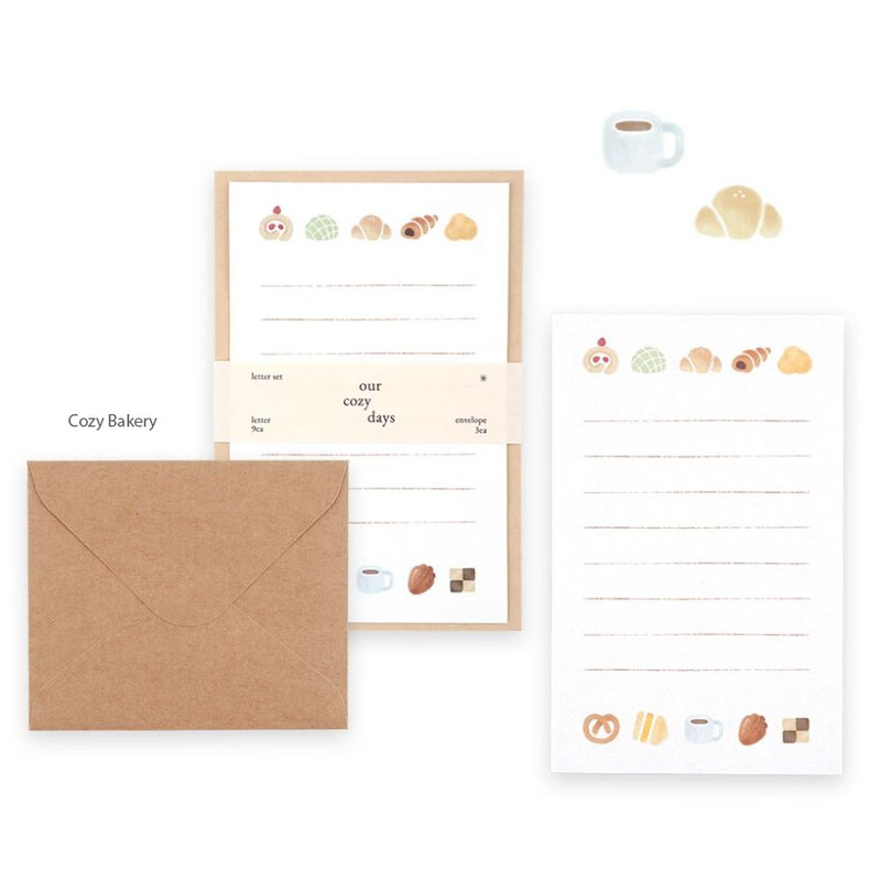 Cozy Bakery - Dash And Dot Our Cozy Days Letter And Envelope Set Cozy Bakery - Dash And Dot Our Cozy Days Letter And Envelope Set