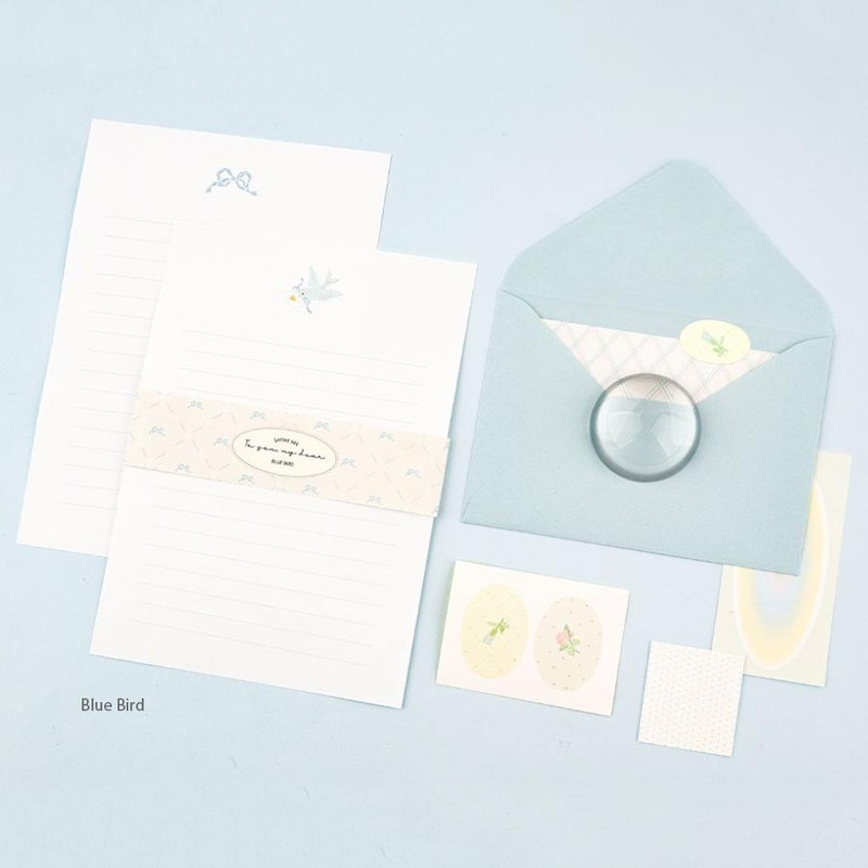 Blue Bird - Dash And Dot To You My Dear Letter And Envelope Set