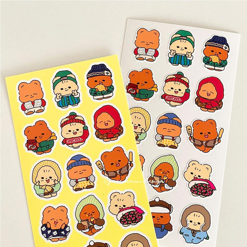 Detail of pureureum design Winter Lookbook Cupid Bear Paper Sticker Detail of pureureum design Winter Lookbook Cupid Bear Paper Sticker