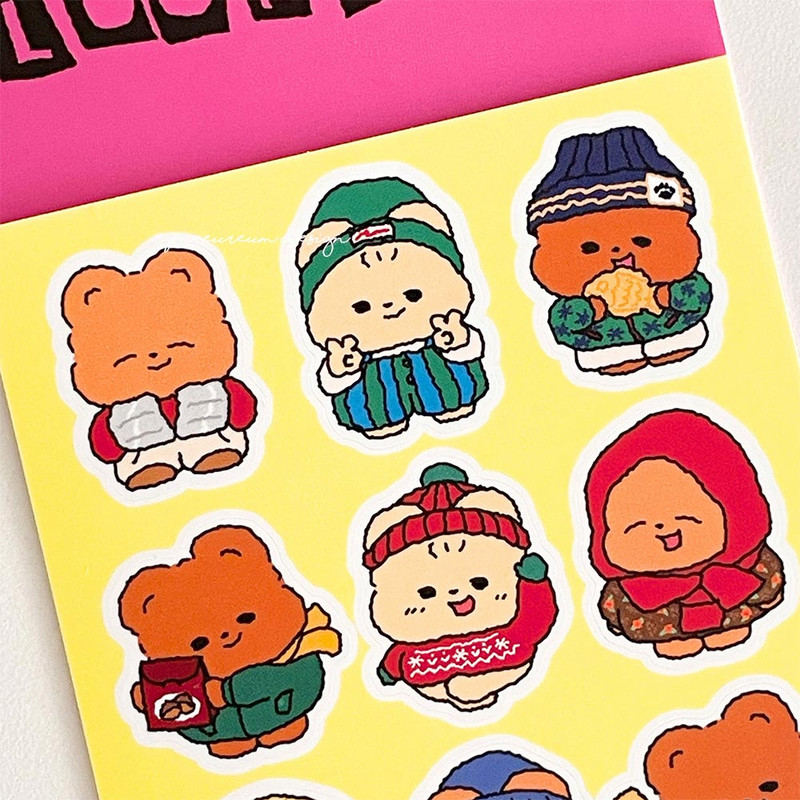 Detail of pureureum design Winter Lookbook Cupid Bear Paper Sticker Detail of pureureum design Winter Lookbook Cupid Bear Paper Sticker