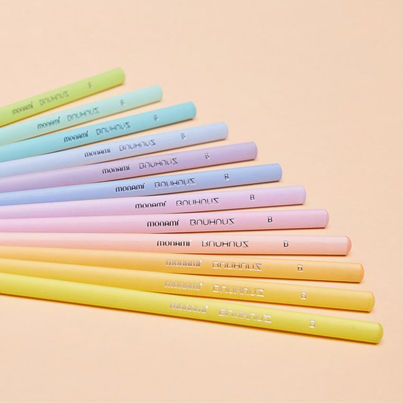 Monami Bauhaus Pastel Triangular Pencil Set Monami Bauhaus Pastel Triangular Pencil Set