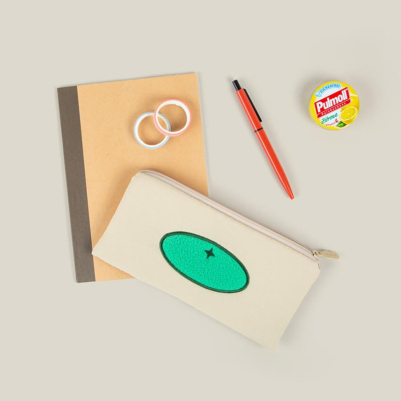 Beige - All New Frame Airy Berry Flat Pencil Case