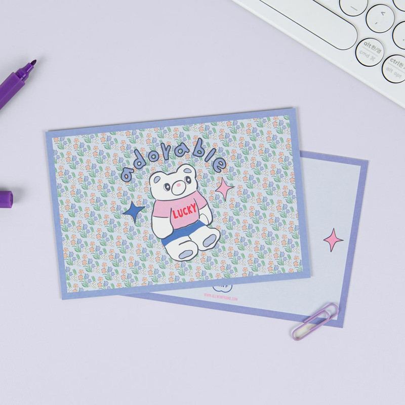 Adorable Bear - All New Frame Adorable Illustration Postcard Adorable Bear - All New Frame Adorable Illustration Postcard
